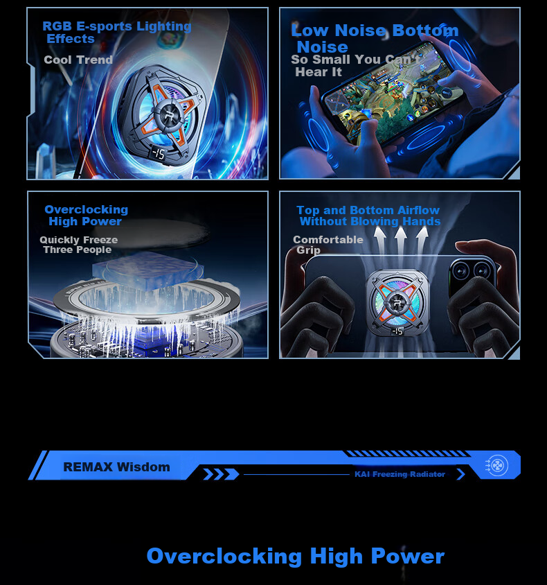 REMAX REMAX Magnetic Phone Cooler, Gaming And Live Streaming Cooling Device, Lightweight at Only 63g, Semiconductor Cooling Back Clip, Suitable for Apple Tablets, Red Magic, IQOO AI 8