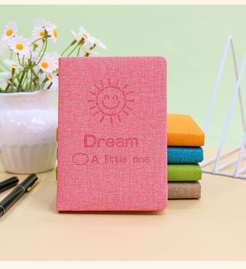Zhongjian Stationery A6/160 Pages Portable Notebook Creative Small Pocket Mini Student Notebook Pink 50-09 15