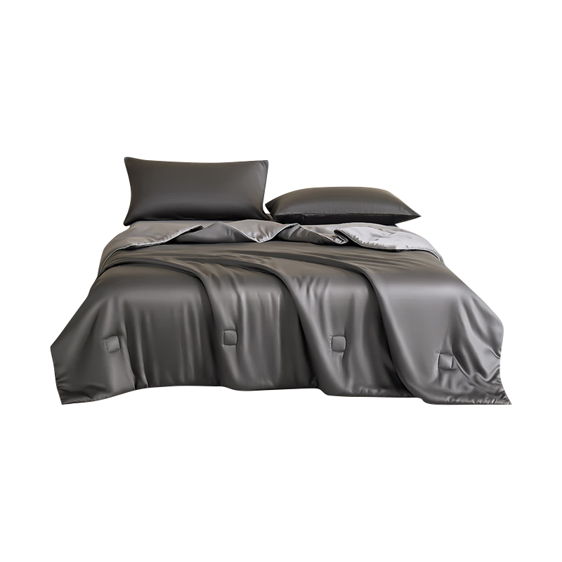 HLA Class A Washable Ice Silk Quilt Soybean Quilt Single Summer Cool Quilt Air Conditioning Fiber Quilt 180*220cm Luxury Gray