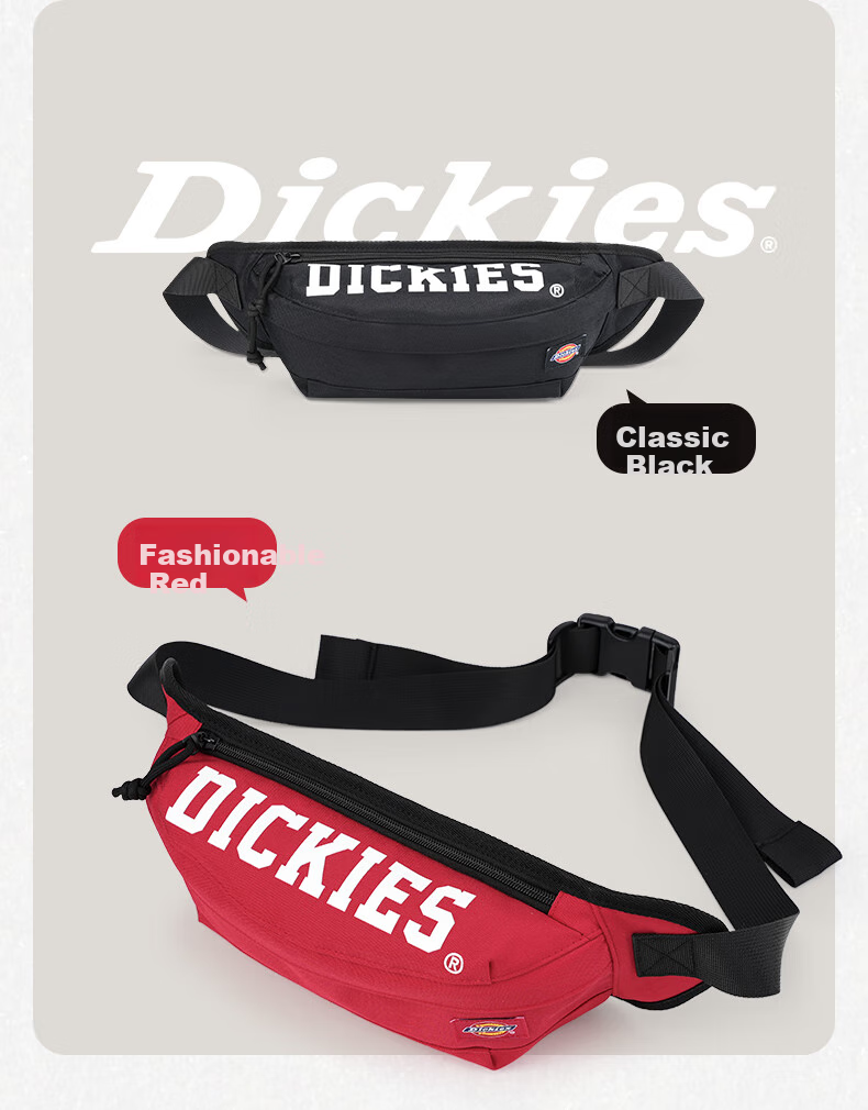 Dickies Men's Crossbody Bag DK Multi-Compartment Waist And Chest Pack, 2025 New Style Lightweight Cycling Hiking Sports Travel Bag for Male And Female Students 5