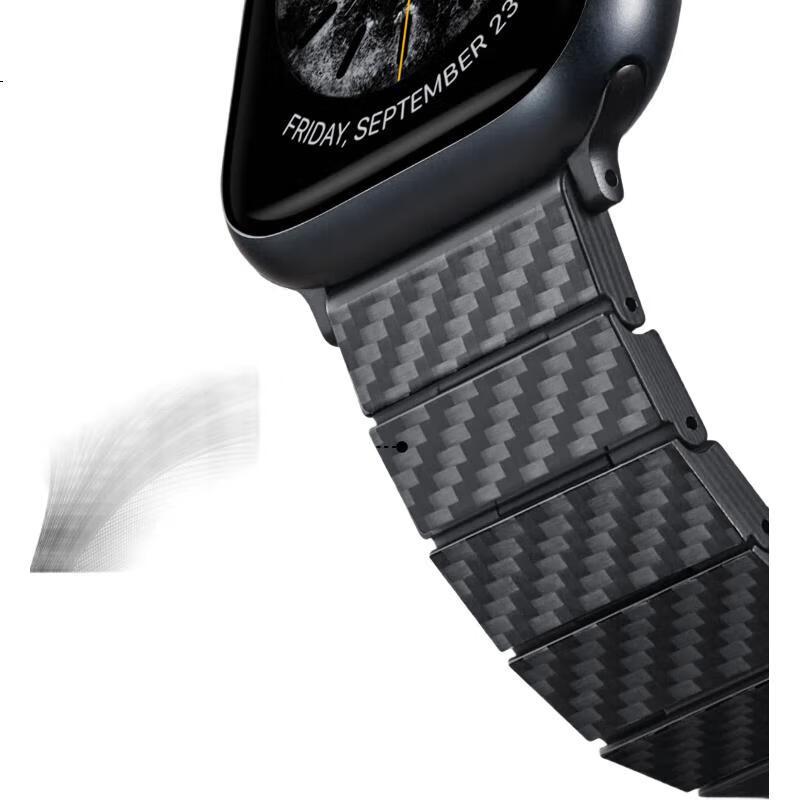 Ремешок PITAKA для Apple Watch Ultra 2/S9/S8/7/6/5/4/3/SE, из углеродного волокна, магнитный, современный стиль, полный размер