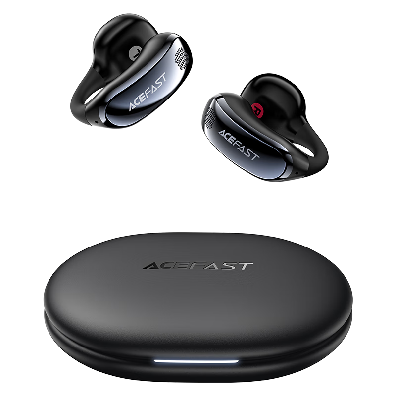 ACEFAST [Subsidies] Jisu Juoyin Open-Ear Clip-On Bluetooth Headphones, 2026 New Air-Bone Conduction Concept, Call Noise Reduction, Sports Running Earphones, Wireless Non-I