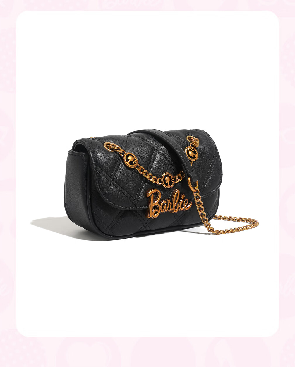 Barbie Women's Bag 2026 New Quilted Chain Crossbody Shoulder Bag for Besties 18-Year-Old Students Valentine's Day Gift 7