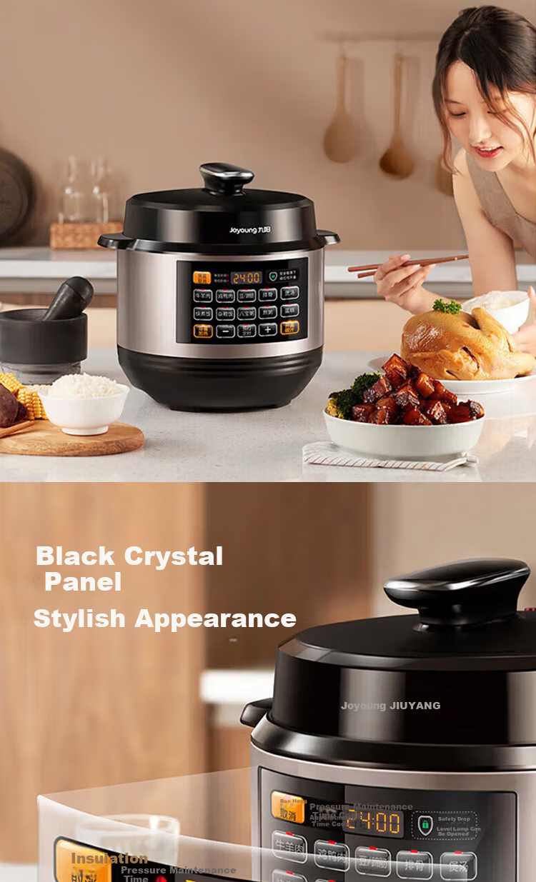 Joyoung Home Smart 6L Dual-Lid Pressure Cooker with One-Button Operation for Cooking Rice And Stewing Y-60C817 1
