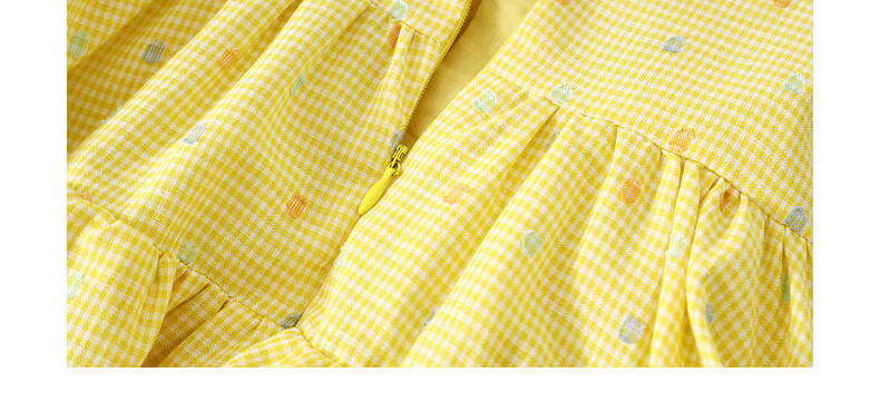 Zhimu Girls' Dress, for Older Children, Sweet Spaghetti Strap Princess Dress, Children's Dress, Cream Yellow, Size 160 21