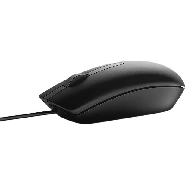 Проводная мышь DELL MS116, симметричная, USB, черная, комплект из 12 штук