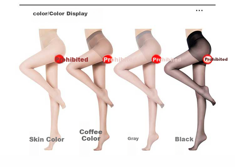 LangSha Women's Plus Size Pantyhose, Double Thigh-High Stockings, Ultra-Thin Black Silk Sexy Tights, Summer Long Tube Flesh-Colored Leggings Socks 10