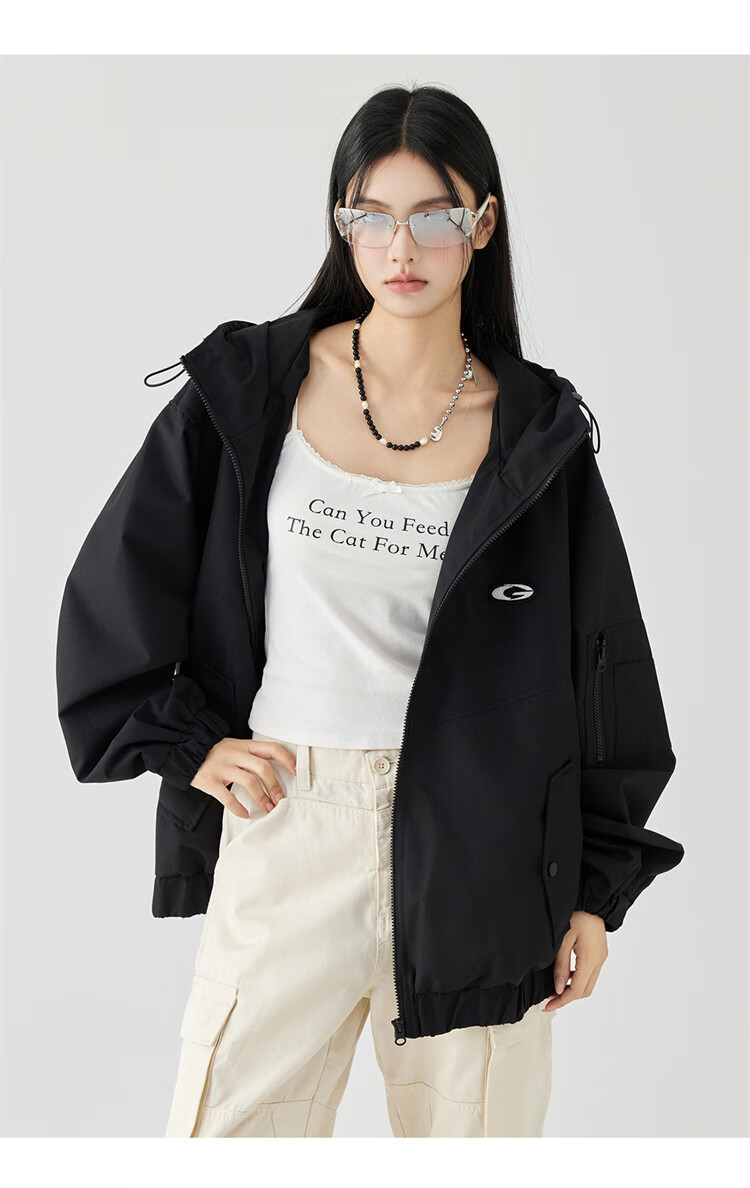 GOLFCROSS [Bestseller] Couple's Dopamine Hooded Jacket with Letter Embroidery Logo, Pink, Size M 8