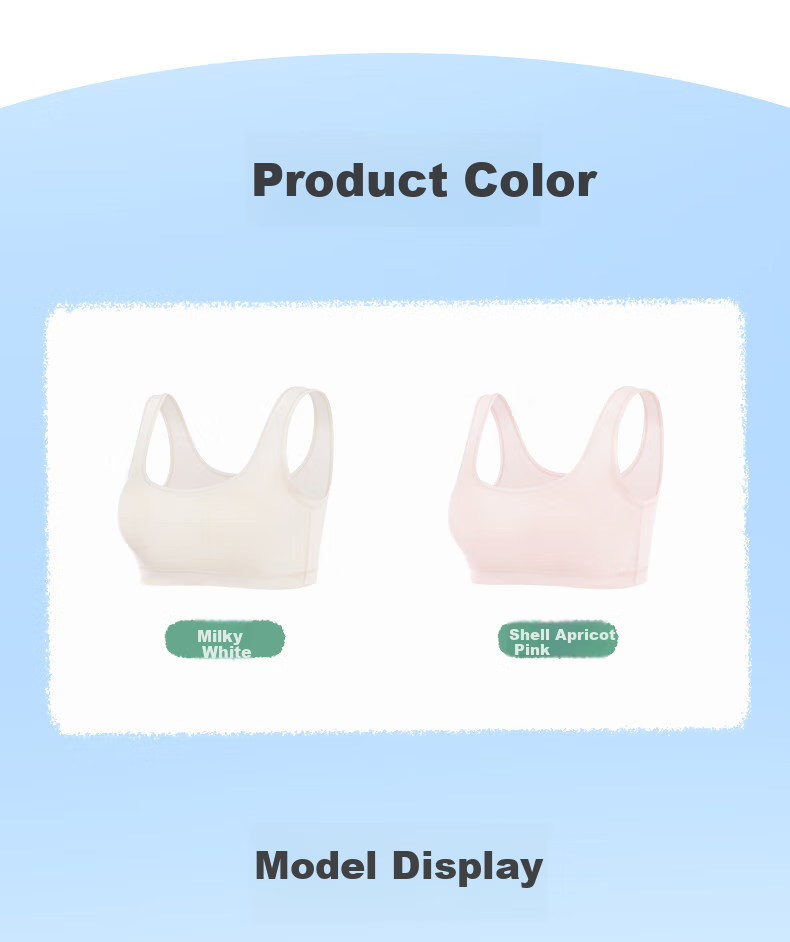 PurCotton [Xiao Qingfeng Yi Jia] Girls' Underwear Bra, Puberty Breathable Children's Underwear, for Ages 6-12, Early Development, Self-Operated 13
