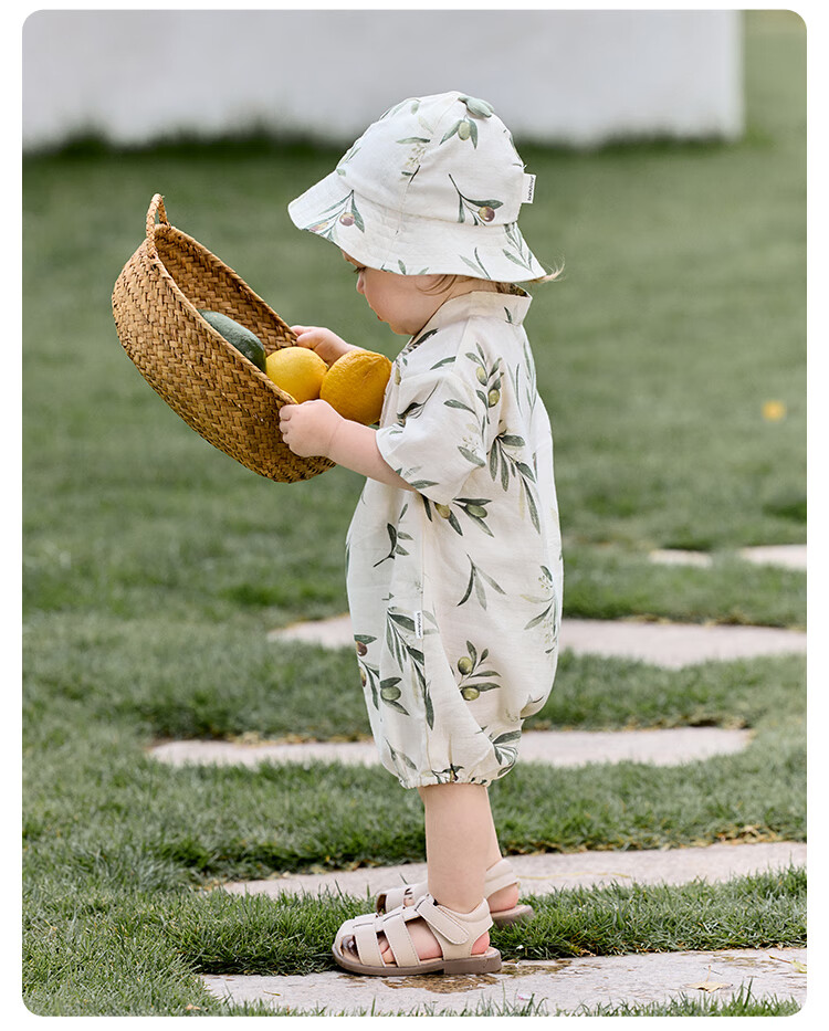 Babylove Summer Bamboo Cotton Camellia Gauze Monk Robe for Newborns, Thin Breathable Onesie for Infants 4
