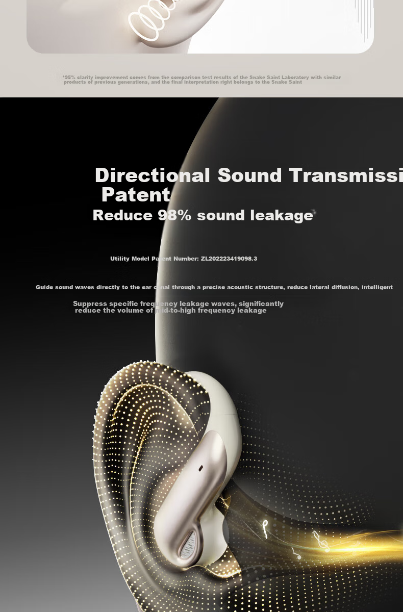 Holy Serpent Tianqin [15% Refreshing Subsidy], Bluetooth Earphones, Over-Ear Style, Latest 2026 Model, Wireless Sports Open-Style Running Headphones, Not In-Ear Bone Conduction Concept, Ranked Top Te 8