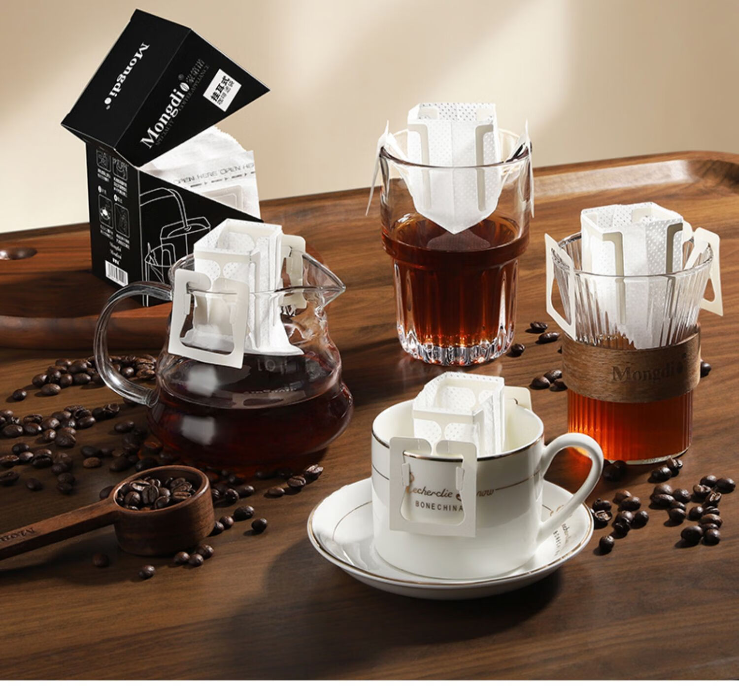 Mongdio Hanging Ear Filter Paper, Imported from Japan, Non-Woven Portable Hand-Brewed Filter Cup, Drip-Style Hand-Brewed Coffee Filter Paper, 50 Sheets 9