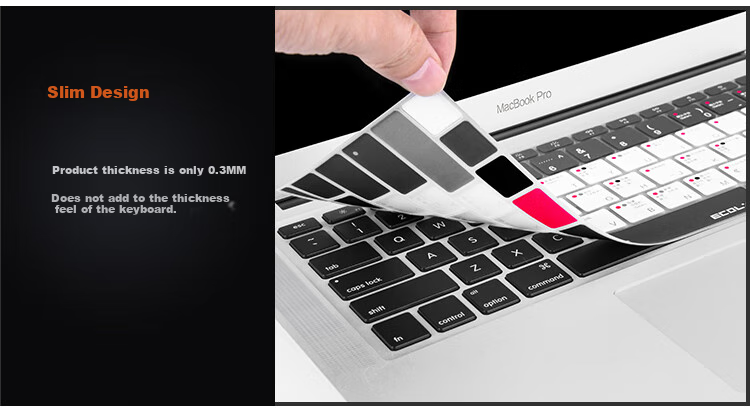 ECOLA Apple MacBook Air 11.6-Inch Laptop Keyboard Cover, Silicone Protective Film with Quick Keys in Traditional Chinese (A1370/A1465) 2