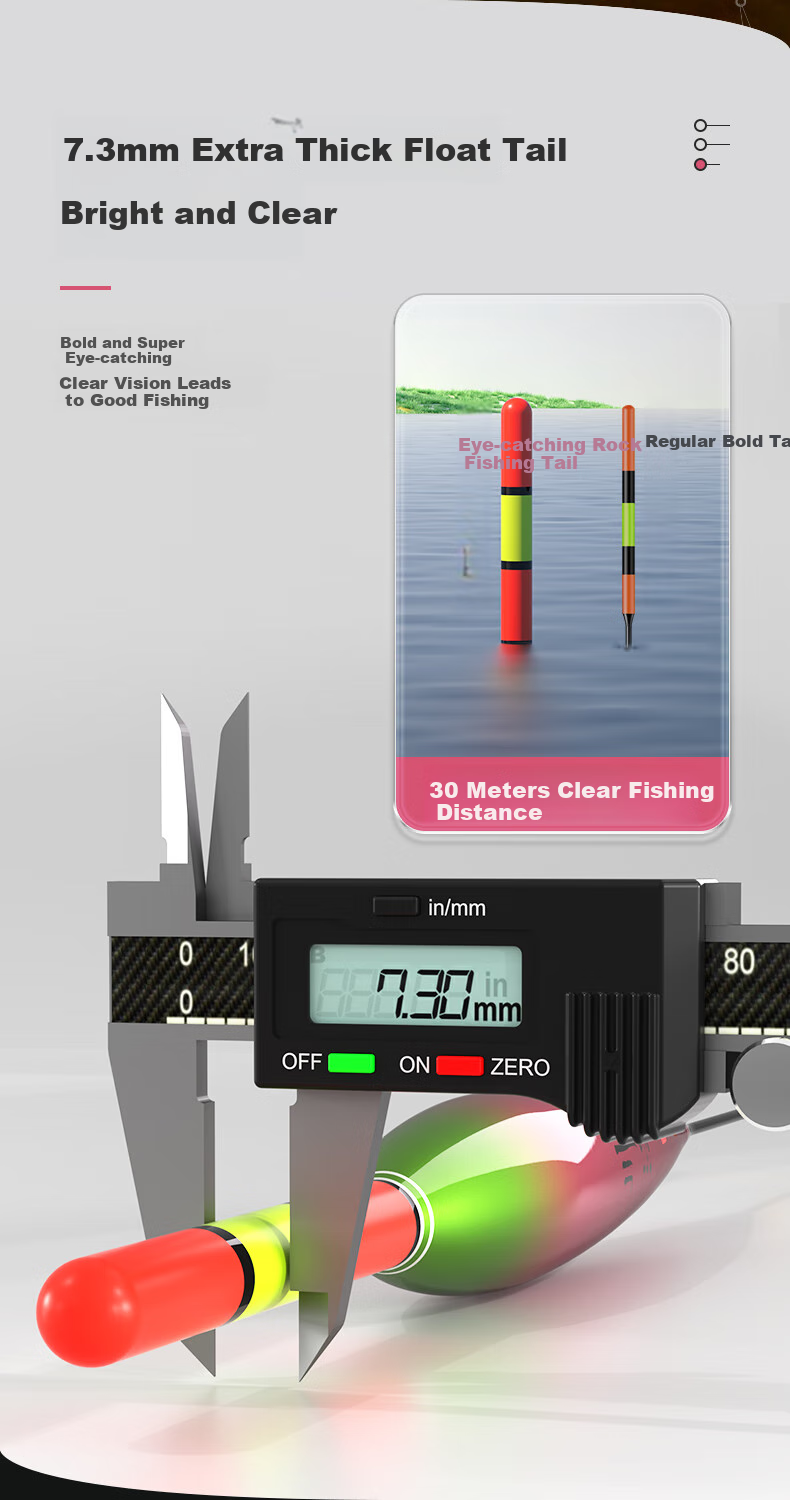 Chuanze Luminous Float for Rock Fishing, Long-Distance Casting, Big Fish, Biting Hook, Color-Changing, Highly Visible Buoy for Bighead Carp And Silver Carp, Electronic Float PF02 4