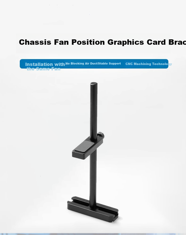 MOGE Graphics Card Support Bracket for Desktop Computer Case Fan Position, Aluminum Alloy Material, Hydraulic Jack Fixed Graphics Card Anti-Deformation 278mm Fixed Graphics Card MC22361 1