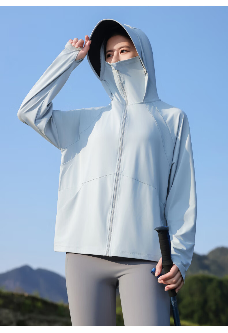 Combo Summer New Self-Operated Women's Sun Protection Jacket UV Protection Outdoor Breathable Thin Ice Silk Cycling Coat Sunproof Clothing 25