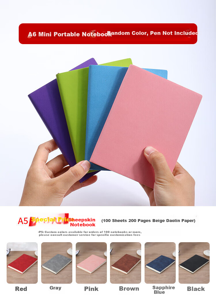 TENGXIONG A5 Notebook, Thickened Business Office Stationery, Meeting Record Clip-On Leather Cover Notebook, B5 Simple Diary, Gift Box, Corporate Business Souvenir, Customizable Logo 11