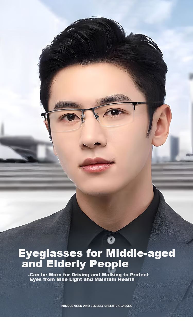 Jiaboli Japanese Imported Titanium Reading Glasses for Men, Smart Zoomable Bifocal Reading Glasses, Genuine Product for Driving And Walking 1