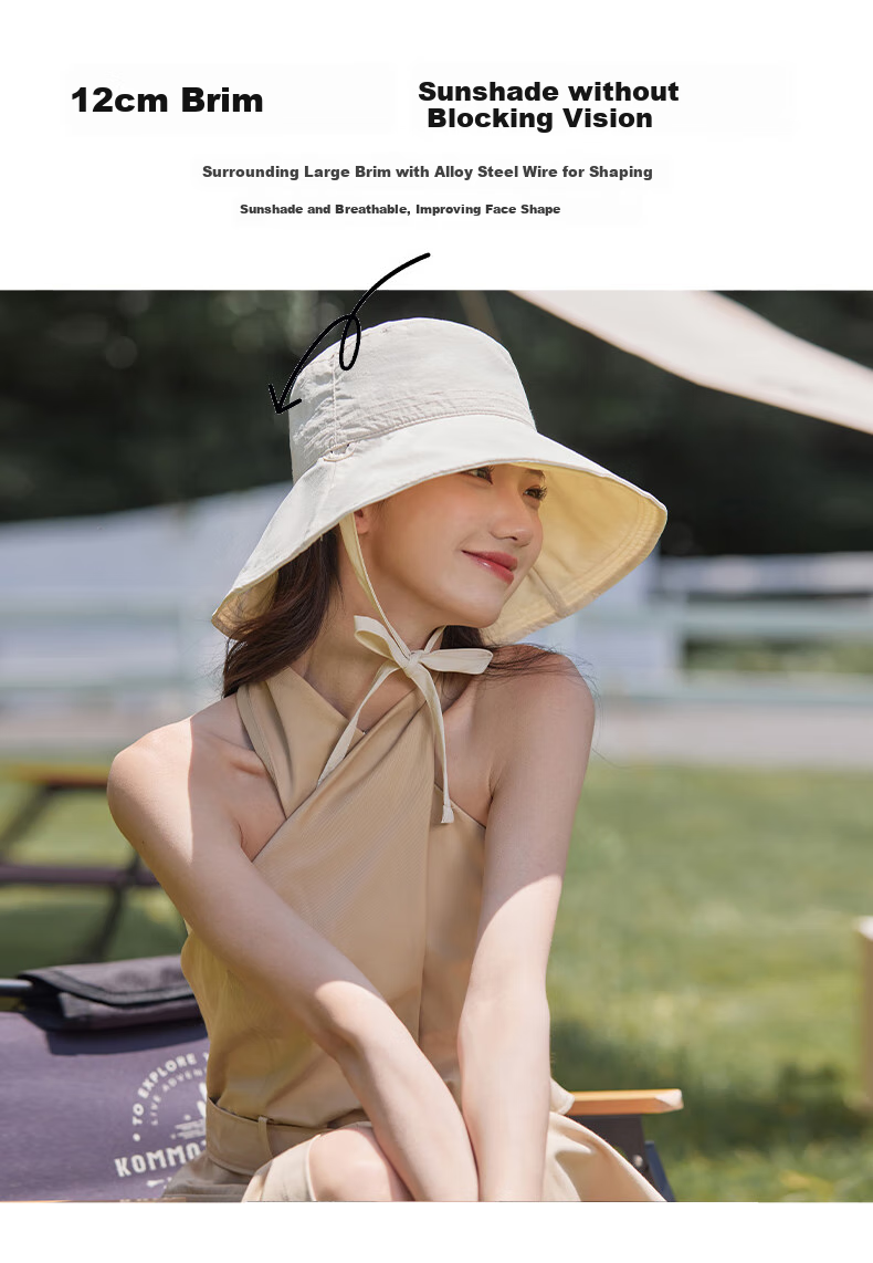 MMOPTOP Women's Straw Hat, Lightweight Summer Style, Quick-Drying Wide Brim Sun Hat for Cycling, Windproof, Outdoor UV Protection Sun Hat 3