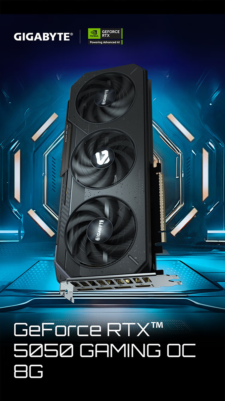 GIGABYTE 5050 8GB Graphics Card, Windforce GeForce RTX 5050 SFF 8GB DLSS4 Gaming Design OpenClaw Local Deployment Graphics Card 1