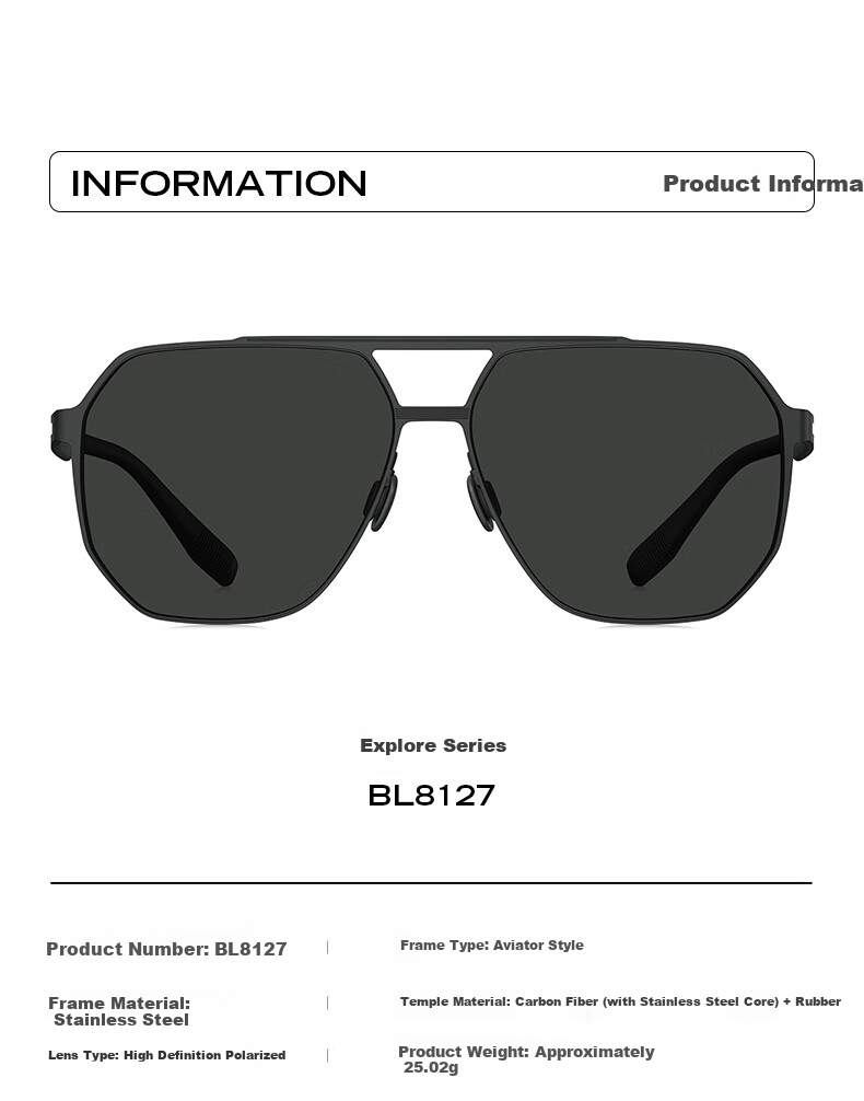 BOLON Polarized Sunglasses, UV Protection, Fishing, Aviator Style, Driving Glasses for Men, BL8127D11 4