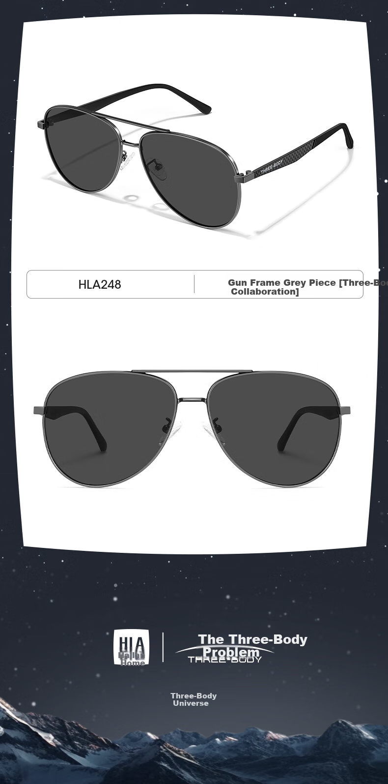 HLA [Three-Body Collaboration] Polarized Sunglasses, Carbon Fiber Sunglasses for Men, Driving-Specific Glasses, Birthday Gift 10
