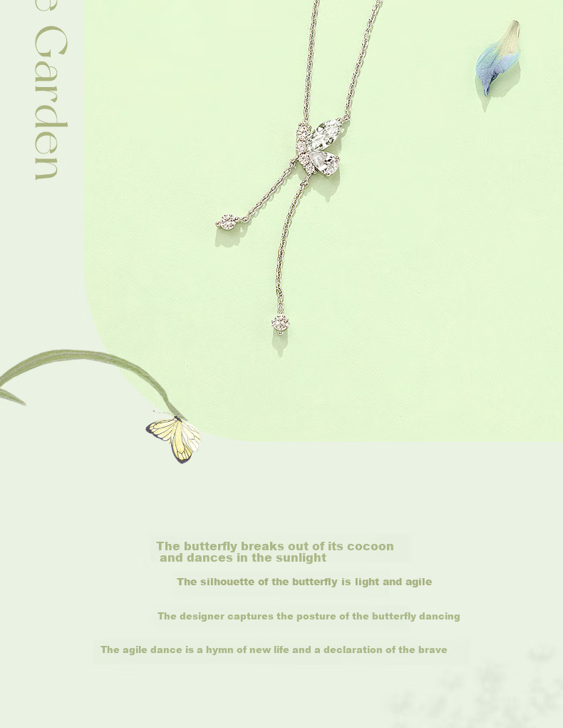 Fanci Butterfly Dance Tassel Necklace for Women with Silver Butterfly Pendant, Luxurious Jewelry, Elegant Birthday Gift for Girlfriend 5