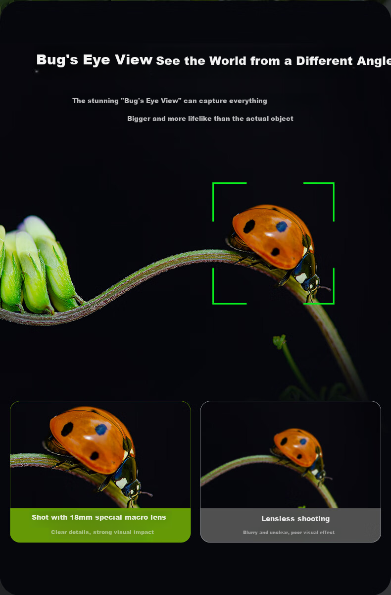 NEEWER Phone Lens, 16mm Macro Probe, Suitable for 17mm Threaded Back Plate Mount, IPhone 18 Pro Max, Rabbit Cage Accessories, for Long-Distance Shooting, Insects And Plants Close-Ups, Photography 5