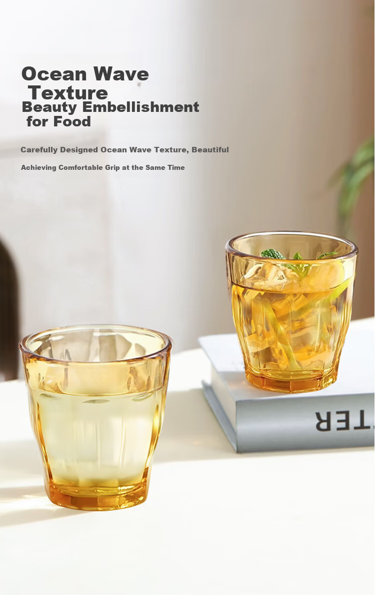 JD Original Glass Cups, Heat-Resistant Tea Cups for Men And Women, Coffee Mugs [Amber Color], Set of 2 6