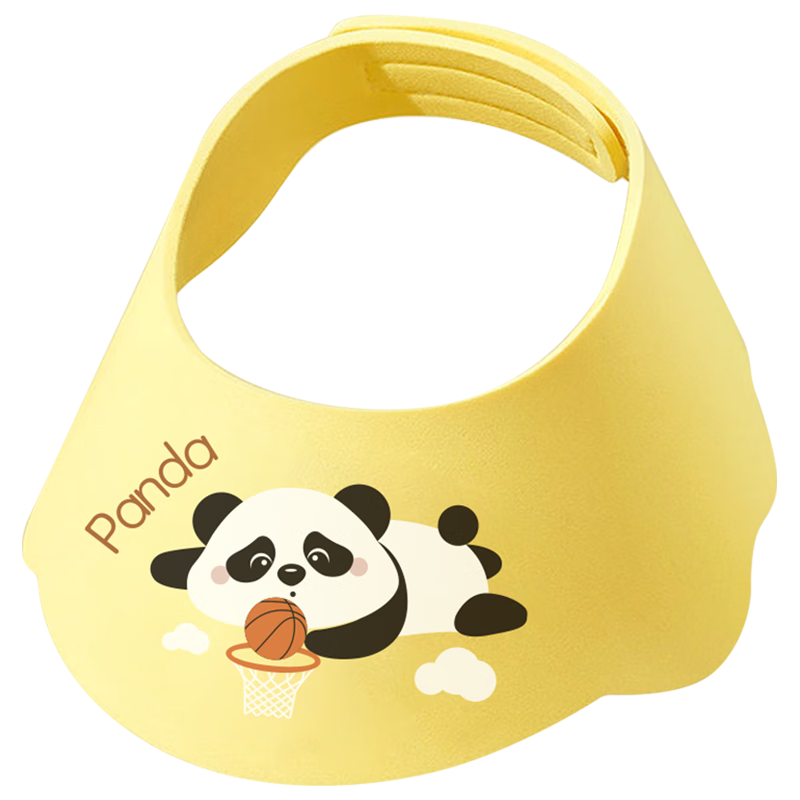 DOCTOR MA Baby Shampoo Cap, Children's Bathing Cap, Adjustable Ear Protection, Yellow Panda H2182