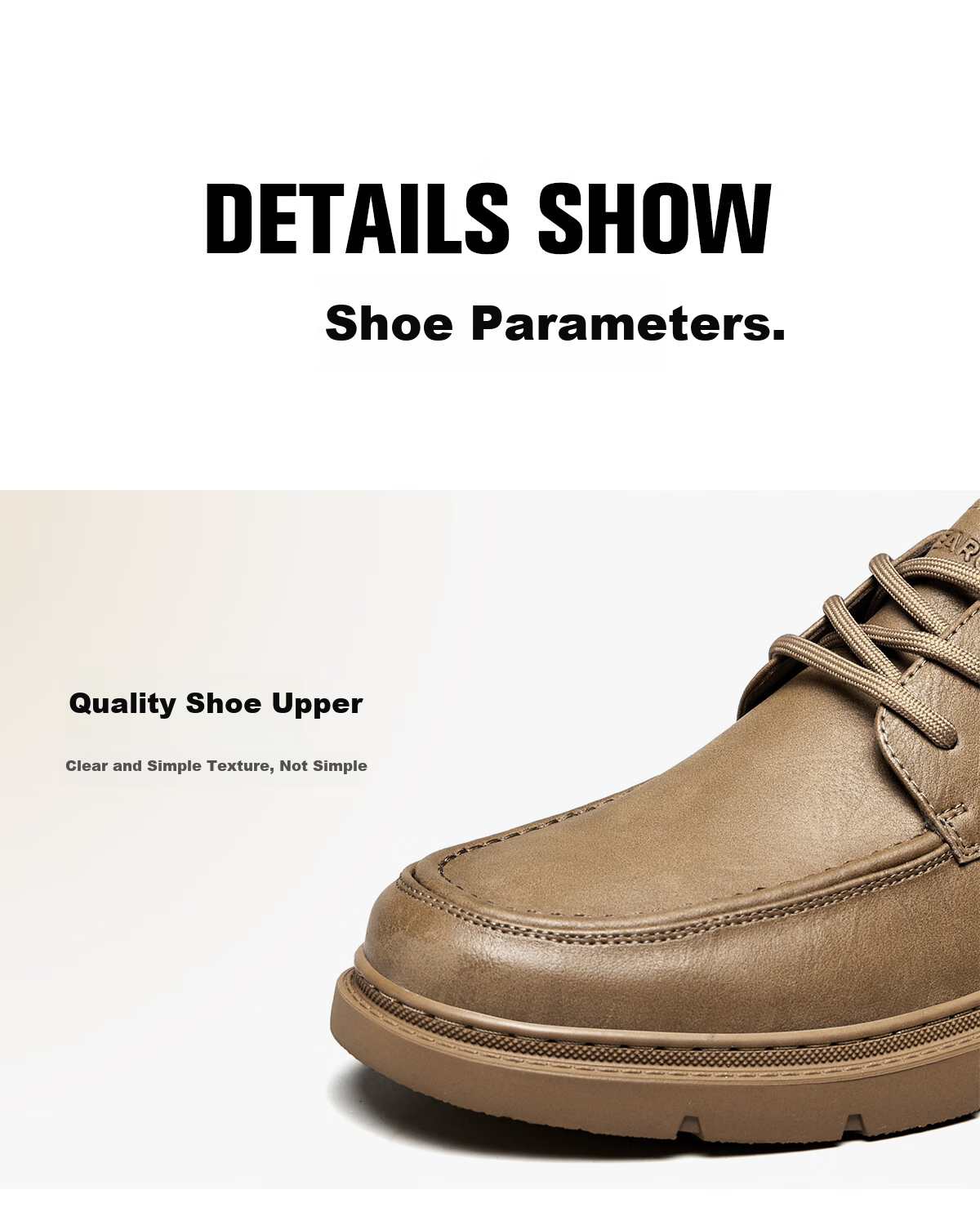Yierkang Men's Shoes, British Style Business Lace-Up Casual Shoes, Flat Comfortable Leather Shoes for Men, 96972W, Khaki, Size 44 9