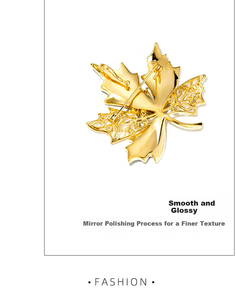 Qlady Maple Leaf Brooch, High-End Women's Brand, Light Luxury Suit, Anti-Exposure Pin, Scarf Buckle, Mid-Autumn Festival And Birthday Gift 9