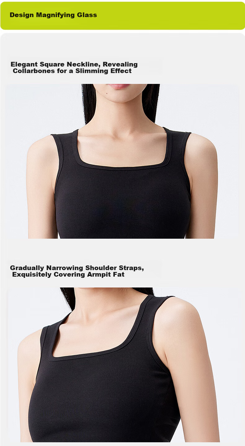 Ordifen Women's Camisole Tank Top, No Bra Needed, One-Piece Undershirt, Conceals Side Boob, Prevents Wardrobe Malfunction, 7A Antibacterial Inner Layer, 2025 New Style 14