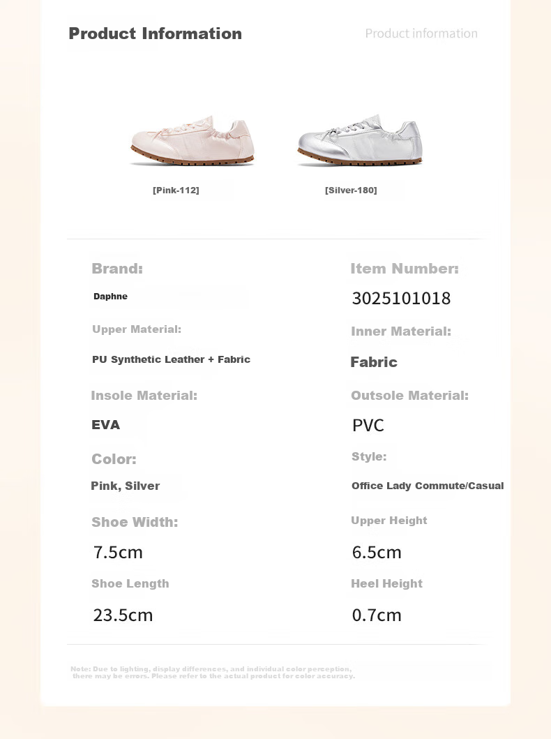 DAPHNE Pink Ballet Flats for Women, Spring 2025 Butterfly Bow Versatile Flat Comfortable Sneakers, Pink, Size 40 4