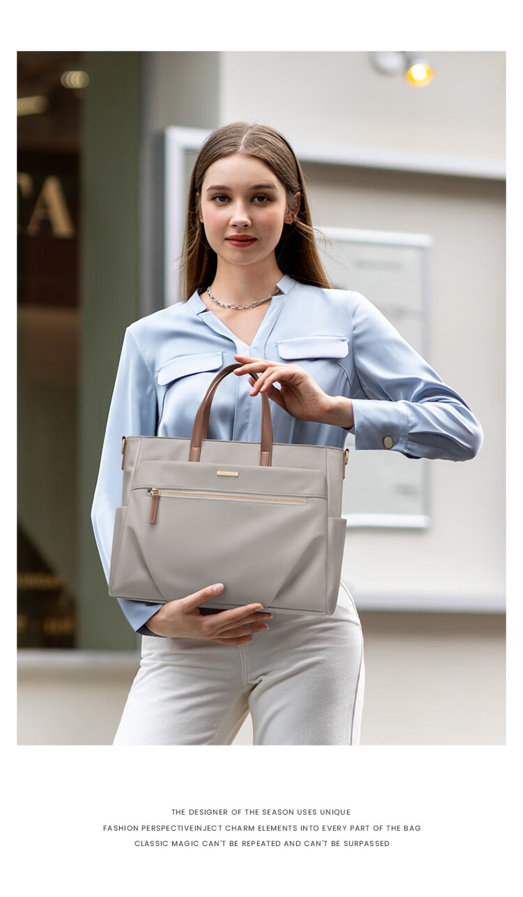 POLO Handbag, Women's Shoulder Bag, Ladies' 14-Inch Laptop Bag, Business Travel Office Bag, Gift for Girlfriend 1