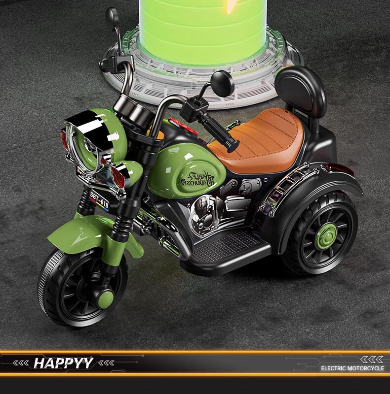 Hankaoala Kids Toy Remote Control Car Tricycle for 1-3-6 Year Olds Ride-On Electric Motorcycle Toy Car 3