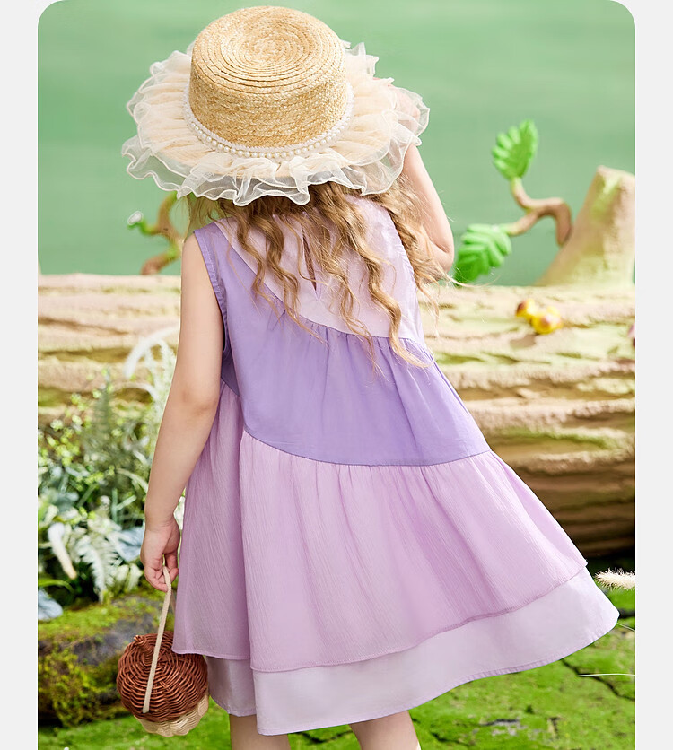 ASK JUNIOR Girls' Sleeveless Summer Dress, Baby Vacation Princess Dress 14