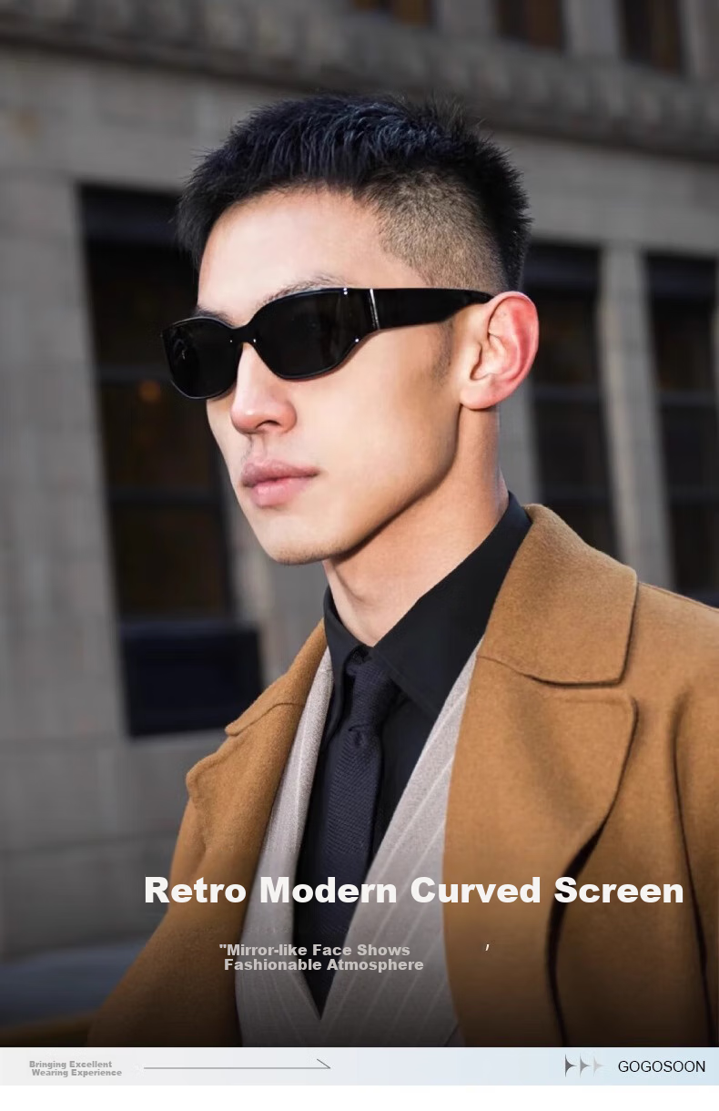 GOGOSOON 2025 New Millennium Curved Screen Cat Eye Sunglasses for Men And Women, UV Protection High Definition Driving Anti-UV Glasses 1