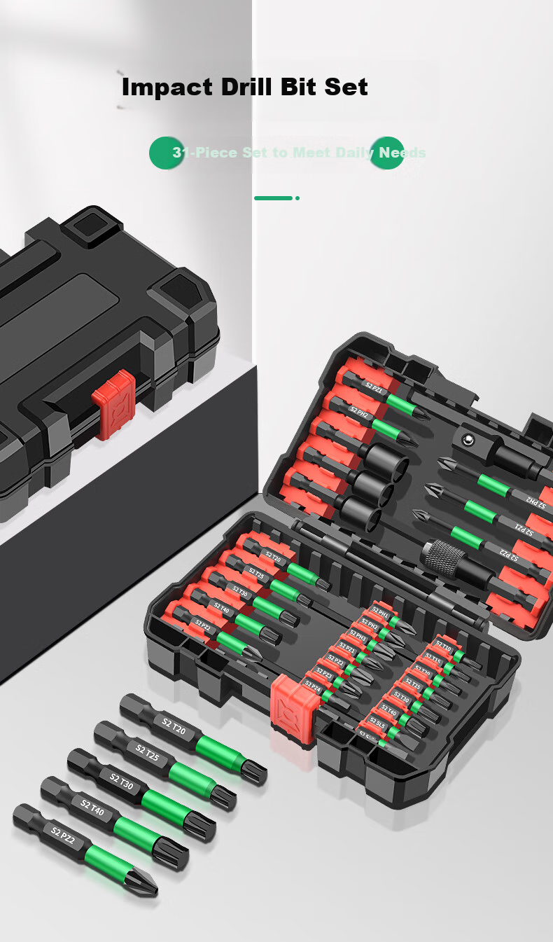Baolian Screwdriver Set with Strong Magnet, Phillips, Flathead, Hex, Torx, 31 Pieces S2 Alloy Steel 1