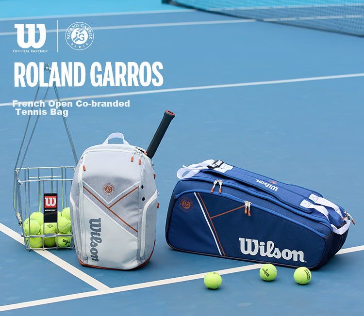 Wilson 2025 French Open Co-Branded Adult Backpack, French Open Red Clay Color Scheme WR8045501001 2