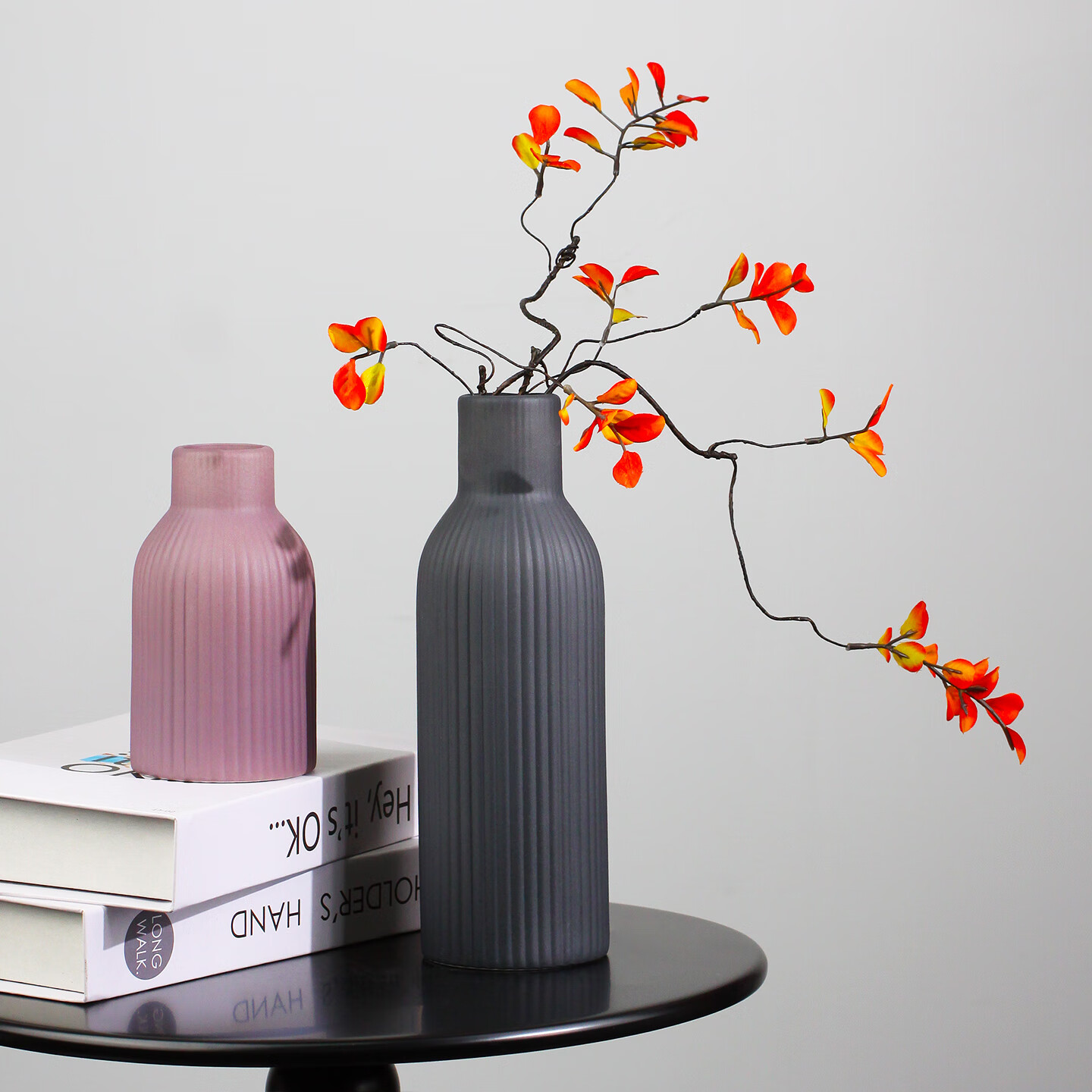Qiju Yaji Ceramic Vase Nordic Morandi Color Luxury Light Decoration Fresh Flower Water Table Arrangement 3-Piece Set 20229 5