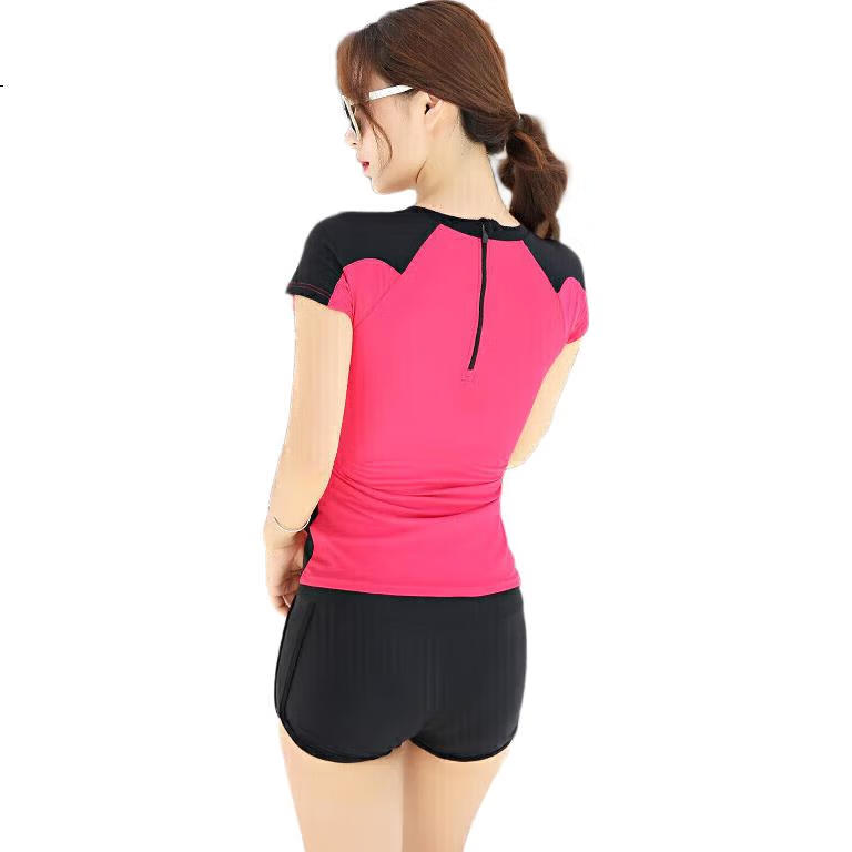 Женский раздельный купальник LI-NING, push-up, для маленькой груди, спортивный, с высокой талией, 104 Rose Red, размер M