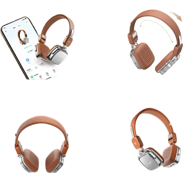 Беспроводные наушники iKF R2 Retro, накладные, Bluetooth, стильные, с длительным временем работы от аккумулятора и Hi-Fi звуком
