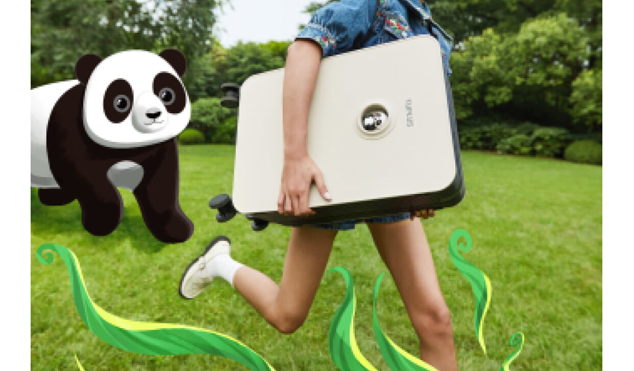 Tujia TUPLUS Limited Edition Wide Trolley Suitcase Travel Luggage, 20 Inch, Panda + Polar Bear 9