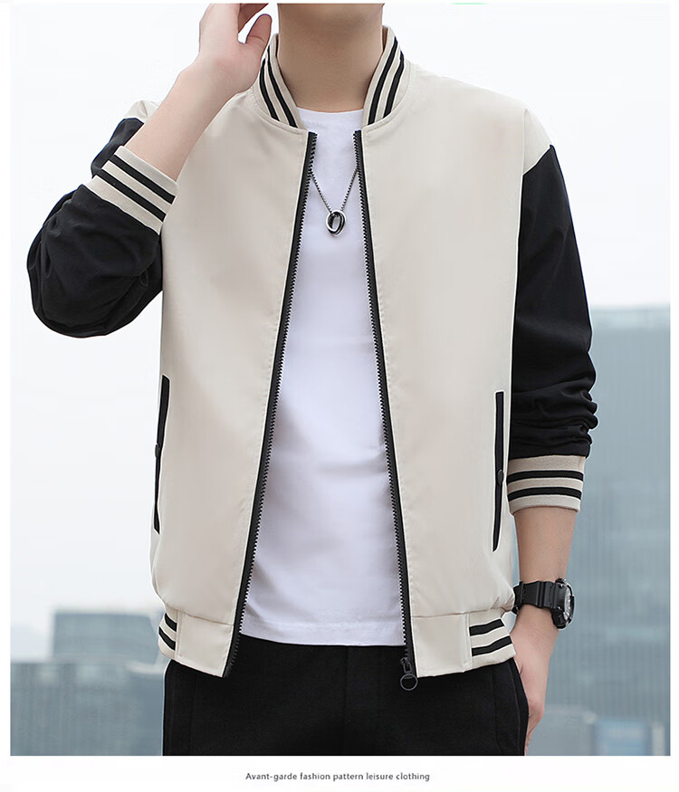 TUCANO Men's Spring Autumn Baseball Collar Casual Jacket Sport Comfortable Fashion Top Green 4XL 9