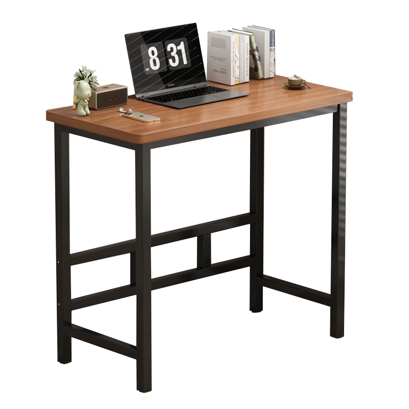 Zhuobo Computer Desk Home Study Table Small Desk Bedside Table Coffee Table BZ51 Walnut Color 80*40cm