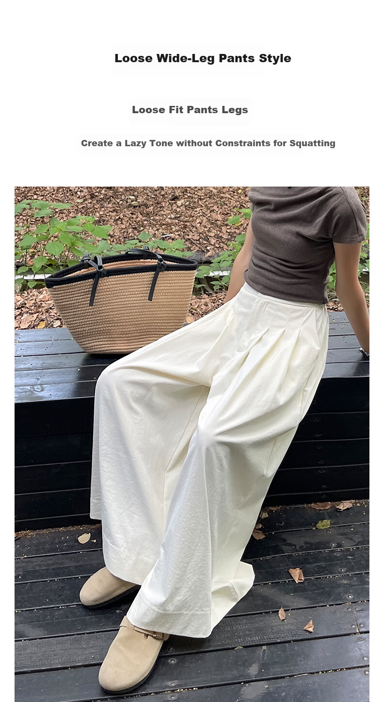 LangSha High-Waisted Casual Skirt Pants, Summer Lightweight Straight-Leg Draping Slimming Wide-Leg Pants, Flowing A-Line Skirt Casual Trousers for Wome 6