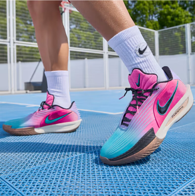 NIKE Men's G.T. CUT 3 TURBO Basketball Shoes, HV9919-900, Pink And Blue, Size 41 2