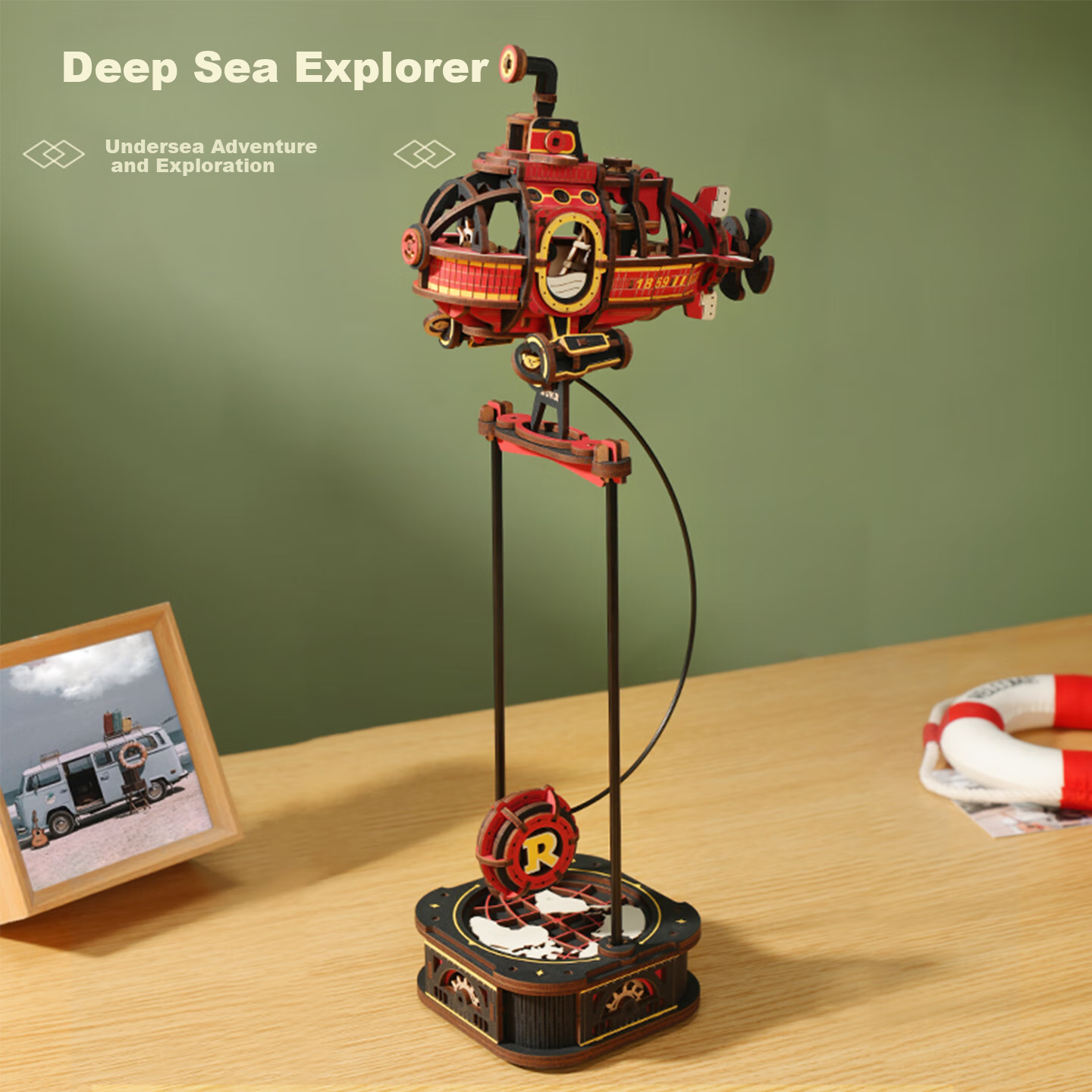 ROKR Gravity Swing Deep Sea Explorer, сборная модель, конструктор, деревянная головоломка, подарок для детей и взрослых