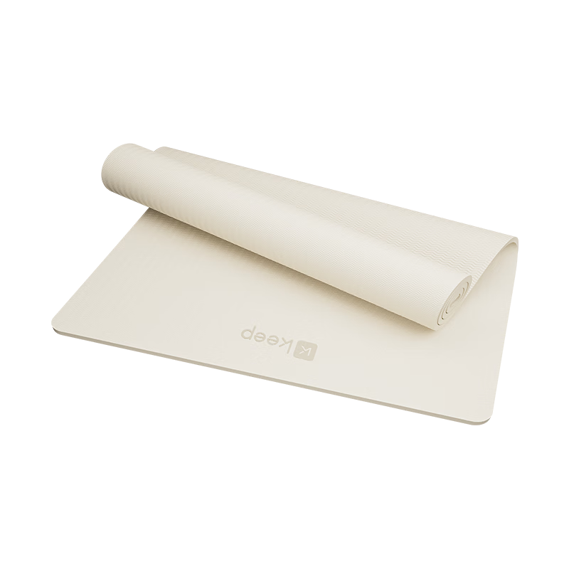 Keep Yoga Mat Thickened Soundproof Shock Absorption Extra Large 200x140CM Exercise Mat Home Non-Slip Fitness Oat White